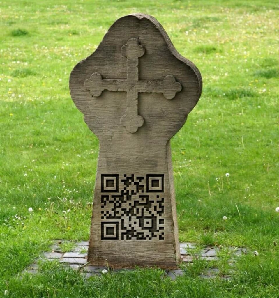 Headstone with QR Code